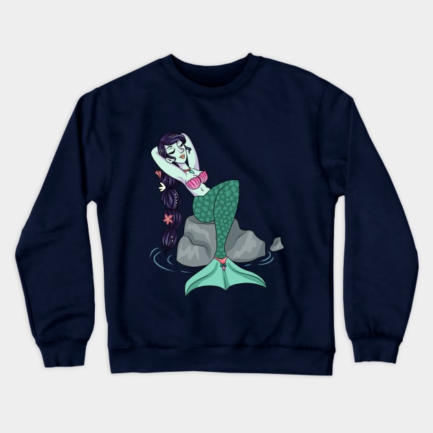 Mermaid Lagoon: Relaxed MerPrincess Crewneck Sweatshirt by katidoodlesmuch